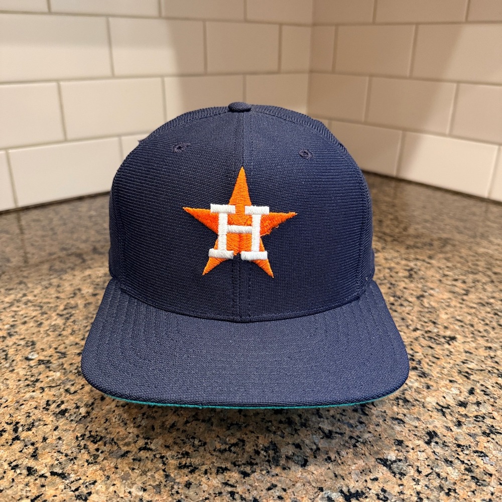 Vtg 90s Houston Astros New Era Pro Model Snapback Hat M-L Made in USA Deadstock - Picture 2 of 10